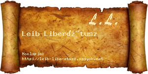 Leib Liberátusz névjegykártya